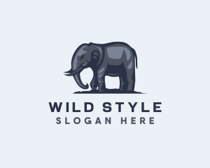 Wild African Elephant  logo design