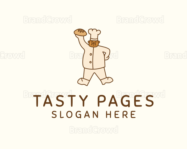 Pastry Bread Chef Logo