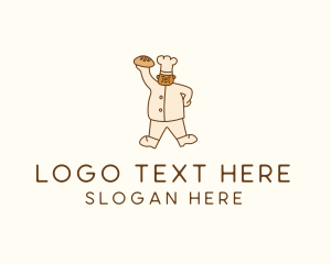 Pastry Bread Chef Logo