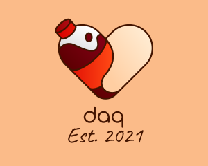Hand - Cute Soda Heart logo design