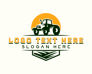 Plow - Agriculture Farm Tractor logo design