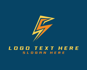 Fintech - Lightning Thunder Electricity logo design
