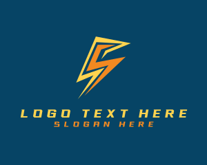 Electrician - Lightning Thunder Electricity logo design