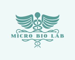 Medical Laboratory Caduceus logo design