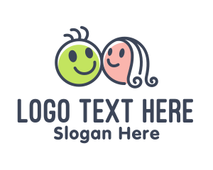 Children - Colorful Children Smiley logo design