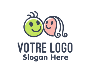 Colorful Children Smiley Logo