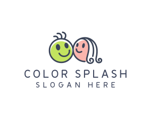 Colorful Children Smiley logo design