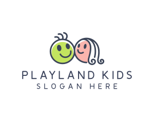 Colorful Children Smiley logo design