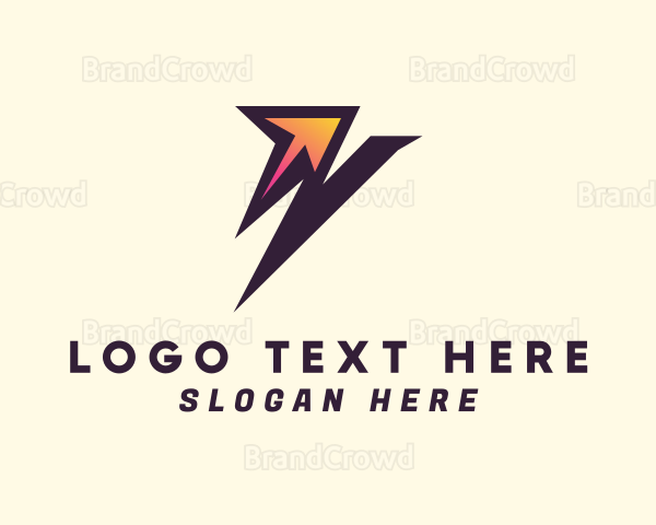 Electric Voltage Arrow Logo