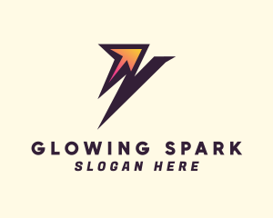 Electric Voltage Arrow logo design