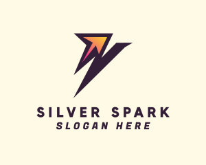 Electric Voltage Arrow logo design