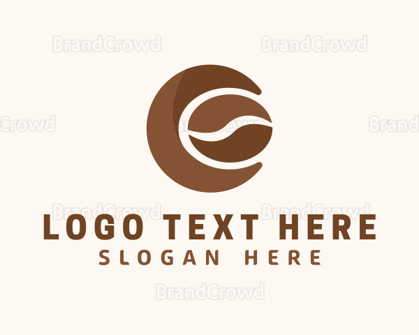 Coffee Bean Letter C Logo