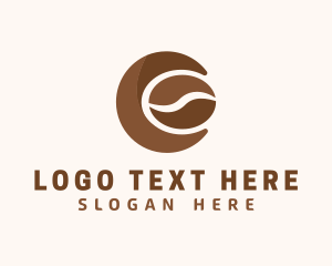Brown - Coffee Bean Letter C logo design
