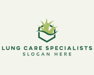 Gardening Grass Lawn logo design