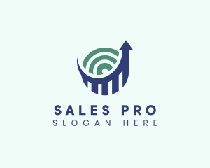 Sales - Arrow Analytics Chart logo design