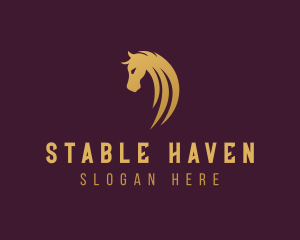 Horse Racing Stallion logo design