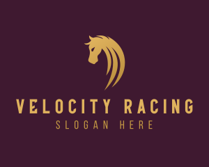 Horse Racing Stallion logo design