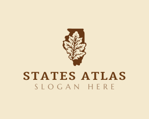 Illinois White Oak Leaf logo design