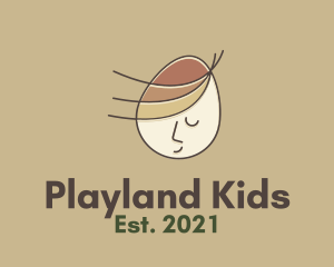 Child Egg Head logo design