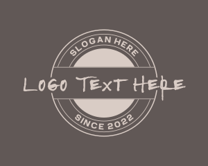 Handwritten - Hipster Artist Badge logo design