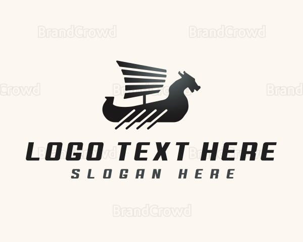 Dragon Viking Boat Logo