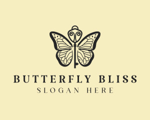 Butterfly - Elegant Butterfly Key logo design