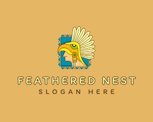 Feathers - Aztec Avatar Headdress logo design