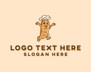 Croissant - Bread Loaf Baguette logo design