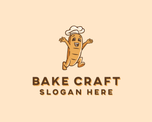 Bread Loaf Baguette logo design