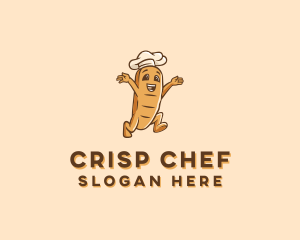 Bread Loaf Baguette logo design