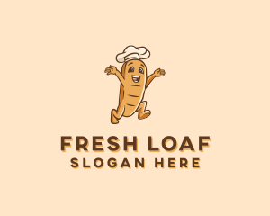 Bread Loaf Baguette logo design