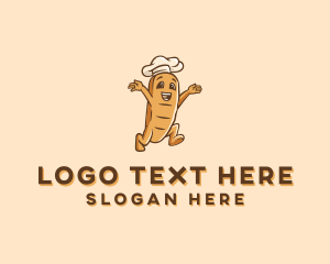 Bread - Bread Loaf Baguette logo design