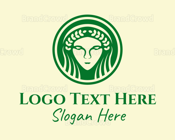 Green Goddess Lady Logo