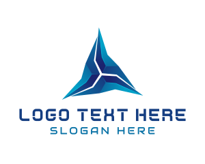 Geometric - 3D Gaming Triangle logo design