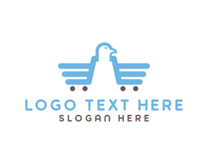 Supermarket - Eagle Shopping Cart logo design