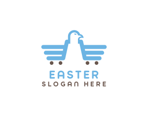 Hawk - Eagle Shopping Cart logo design