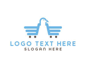 Grocery Store - Eagle Shopping Cart logo design