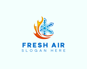 Fire Ice Air Condition logo design