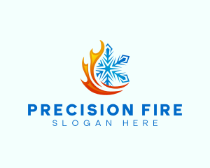 Fire Ice Air Condition logo design