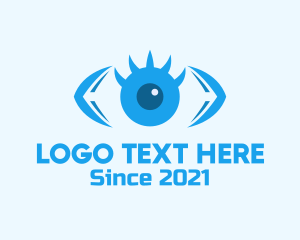 Eye Drops - Blue Optical Clinic logo design