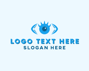 Contact Lens - Blue Optical Clinic logo design