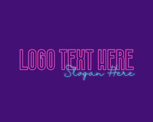 Signage - Modern Neon Light logo design