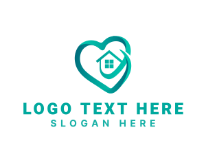 Hostel - Love Heart Home logo design