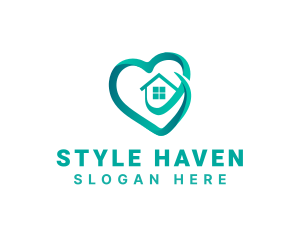 Hostel - Love Heart Home logo design