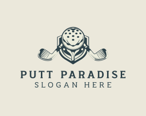 Putt Putt - Vintage Golf Club Emblem logo design