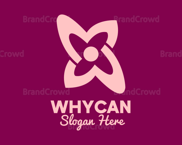 Simple Pink Flower Logo