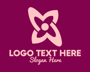 Pink - Simple Pink Flower logo design