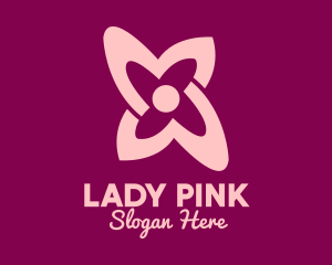Simple Pink Flower logo design