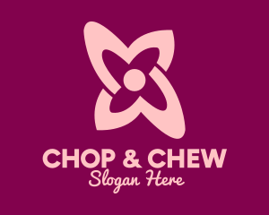 Flower - Simple Pink Flower logo design