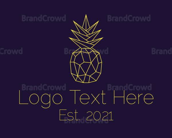 Minimal Pineapple Fruit Logo